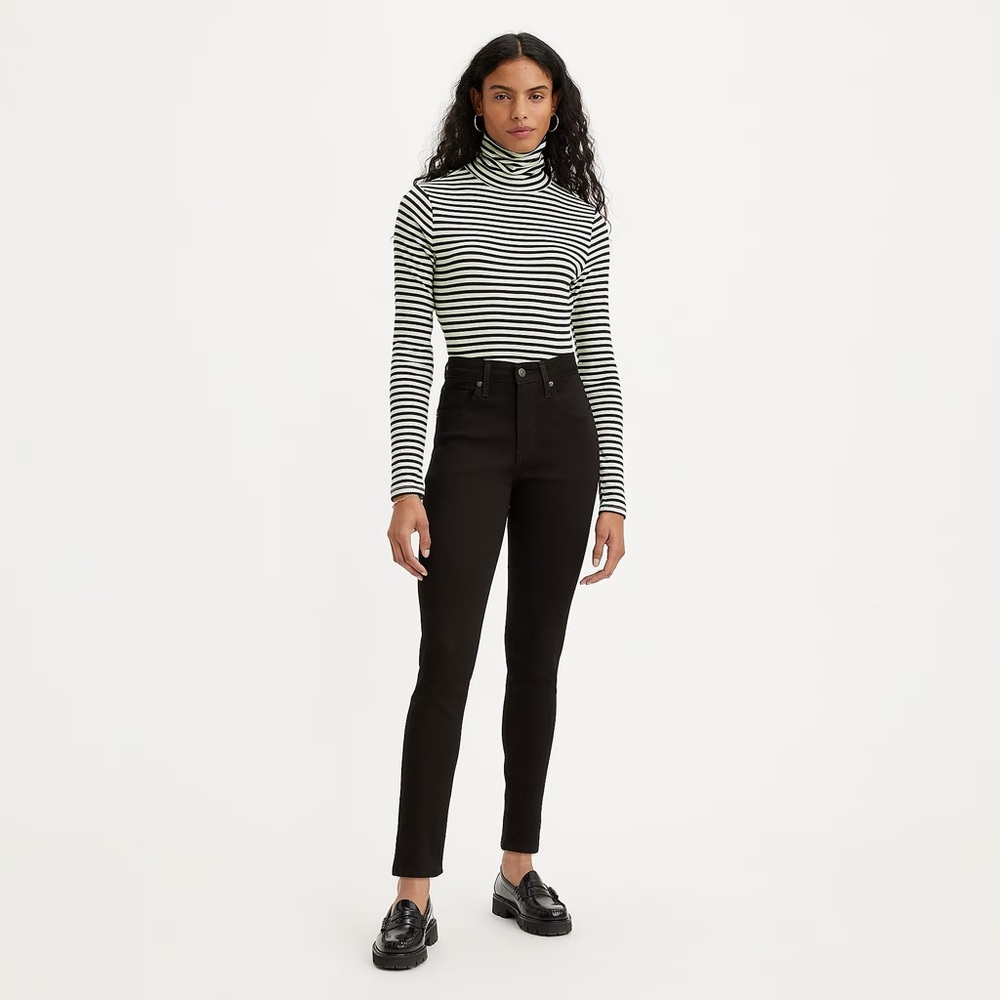 Levi Strauss & Co 721 High Rise Skinny Jean in Black